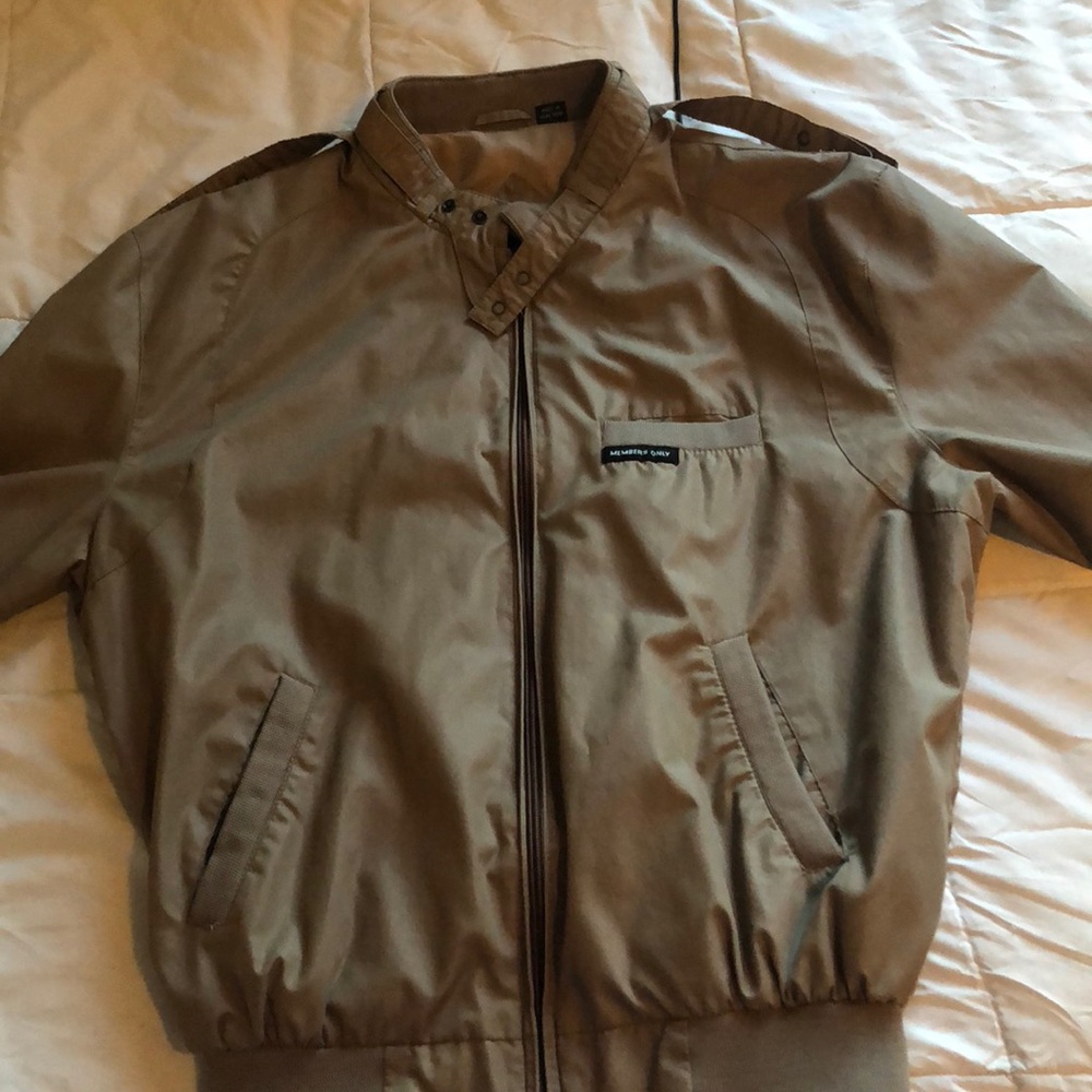 Members only kaki colored jacket size 38